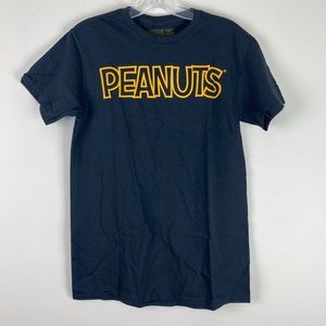 NWOT Peanuts Snoopy Navy Blue Yellow Graphic Tee
